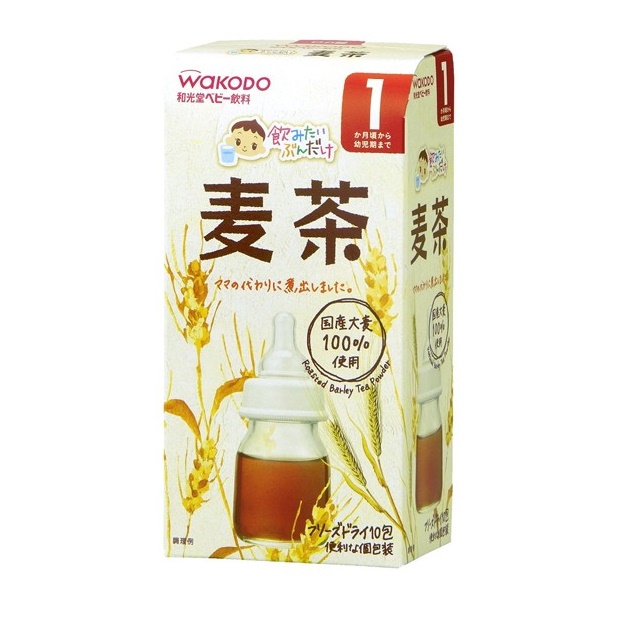 Trà thanh nhiệt wakodo vị lúa mạch dành cho bé từ 1 tháng tuổi Nhật Bản