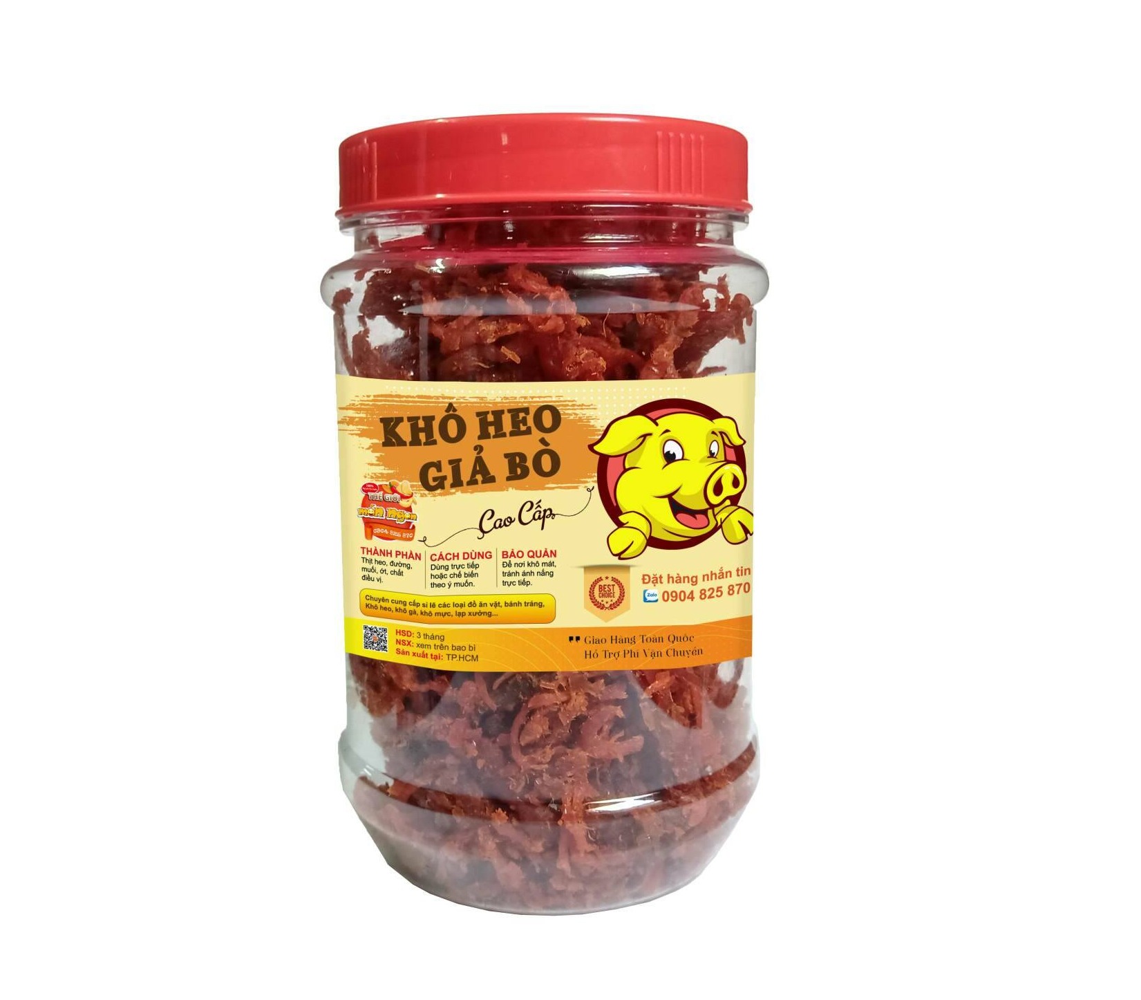 [HCM]100gr - KHÔ HEO GIÃ BÒ - ĐỰNG TÚI