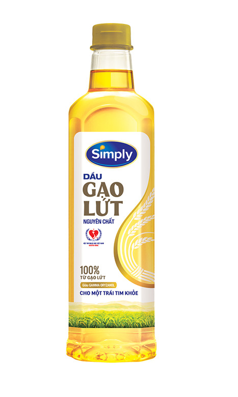Chai Dầu Ăn Simply Dầu Gạo Lứt 1L
