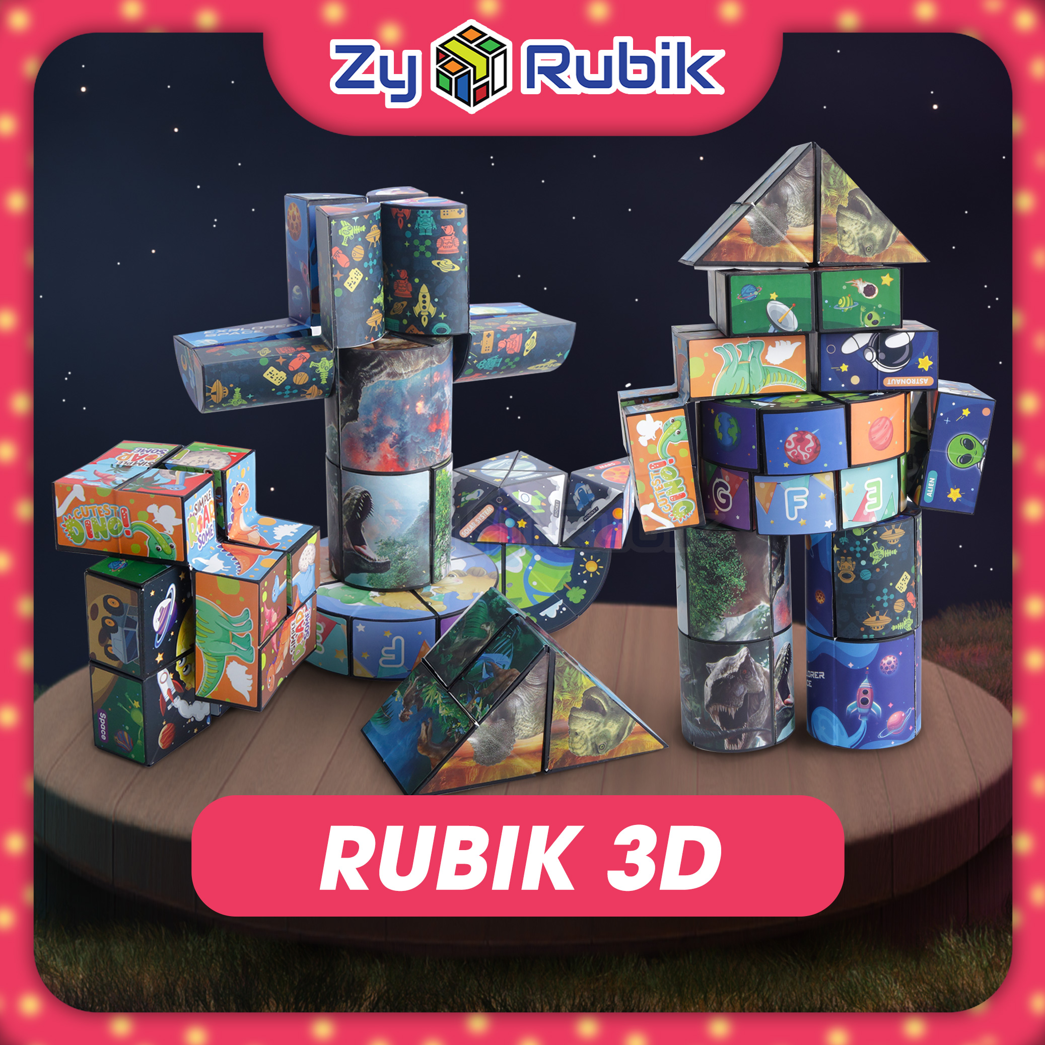 Khối Rubik Biến Hình Galaxy Magic Cube Rubic Xếp Hình Hình Học 3D - ZyO Rubik