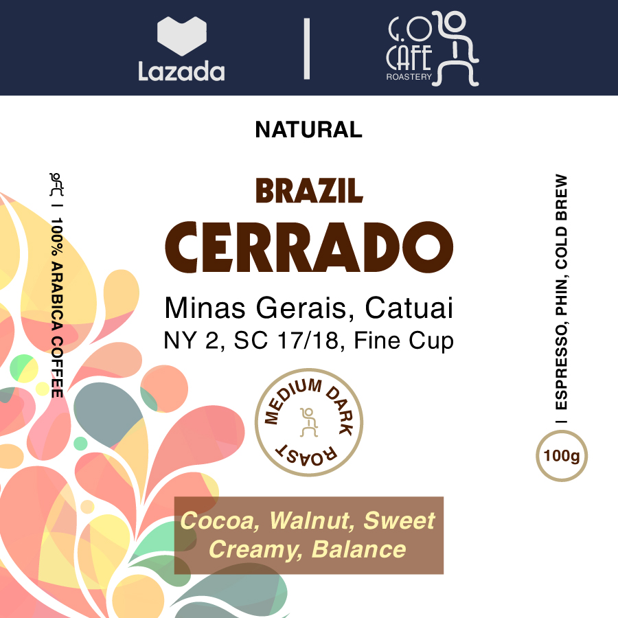 Cà phê rang Espresso Brazil Cerrado NY2 Natural | G.O Cafe Roastery