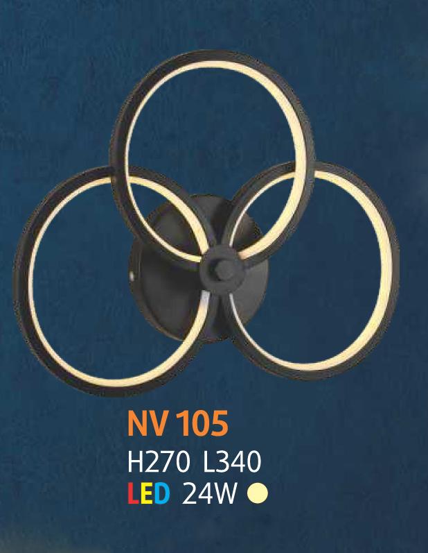 Đèn trang trí treo tường - vách tường hình 3 vòng tròn Netviet NV105