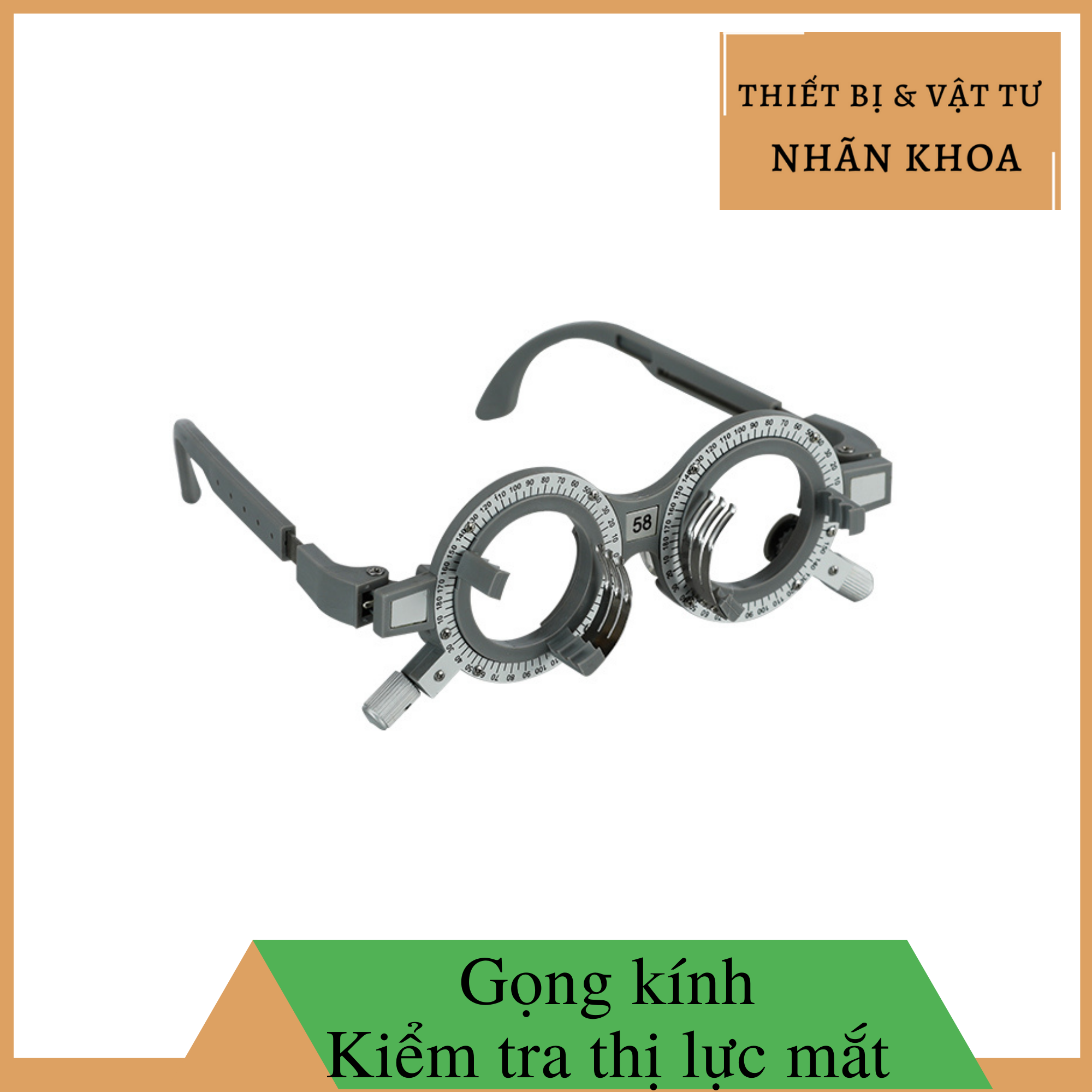 Gọng Kính Kiểm Tra Thị Lực mắt | Gà Cài Mắt Kính theo PD 56 - 66mm