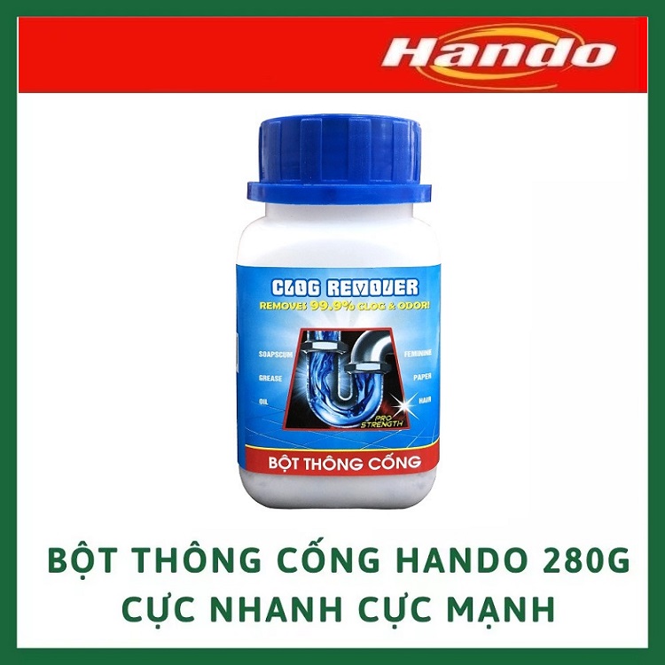 Hộp bột thông cống đường ống nước siêu mạnh Hando 280g HD41