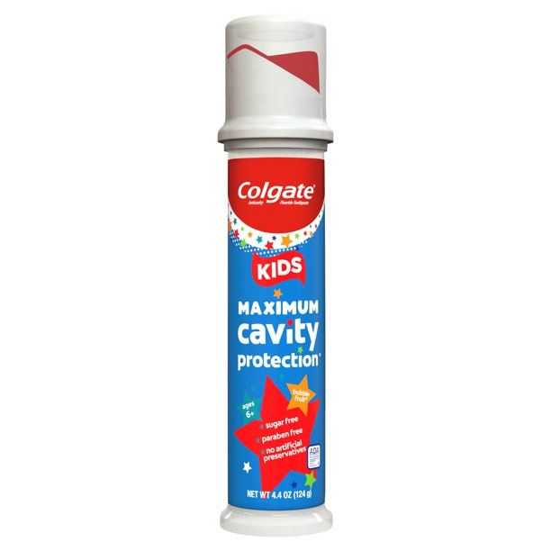Kem đánh răng cho bé 6 tuổi trở lên Colgate Kids Maximum Cavity Protection Pump Toothpaste Mild Bubble Fruit 4.4Oz 124g