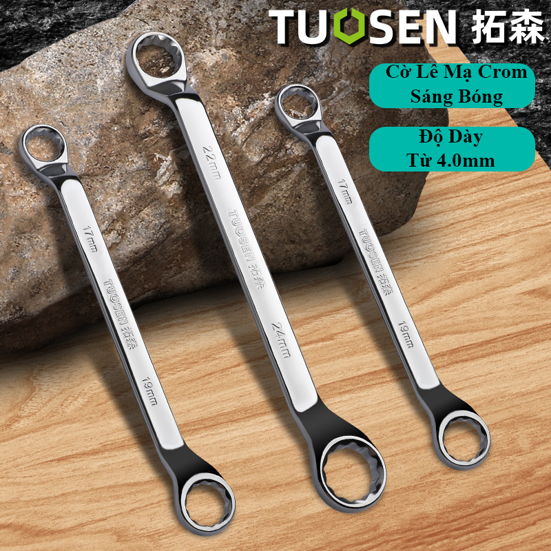 Cờ lê hai đầu vòng size từ 6.0mm đến 19mm.