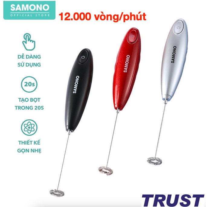 Máy tạo bọt sữa cho các tín đồ yêu thích cà phê cappuchino, latte - samono sw-mfb11, mfr11, mfs11 - bh 12 tháng