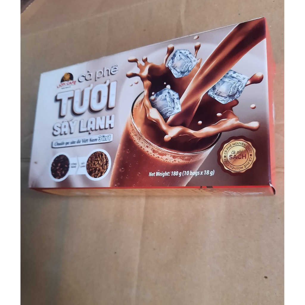 Cà phê Tươi Sấy Lạnh 3in1 (Hộp 10 gói x 18G)