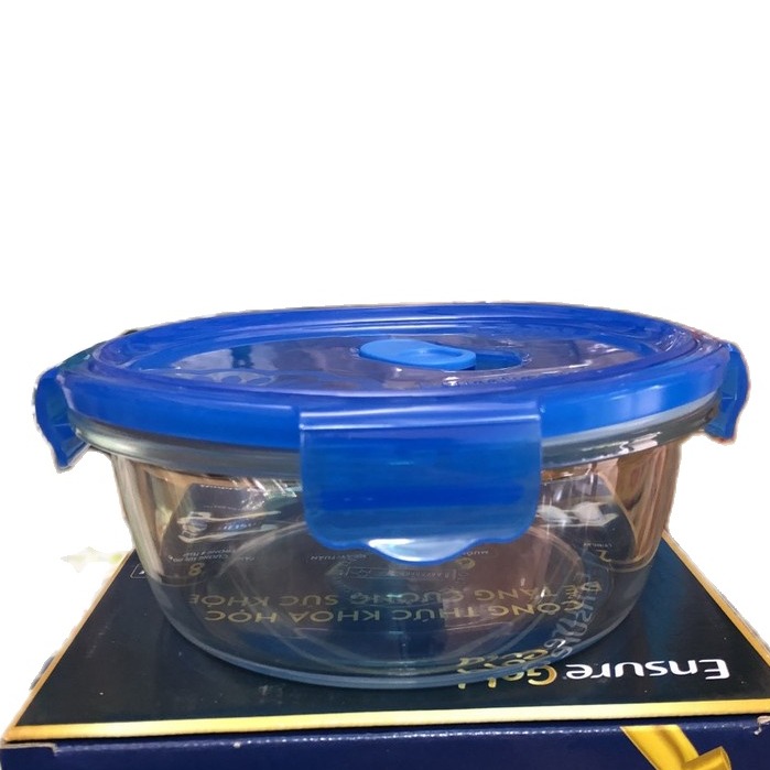 Hộp thủy tinh chịu nhiệt  920ml có lỗ chông tràn -   hộp thủy tinh tròn luminarc 920 ml  -