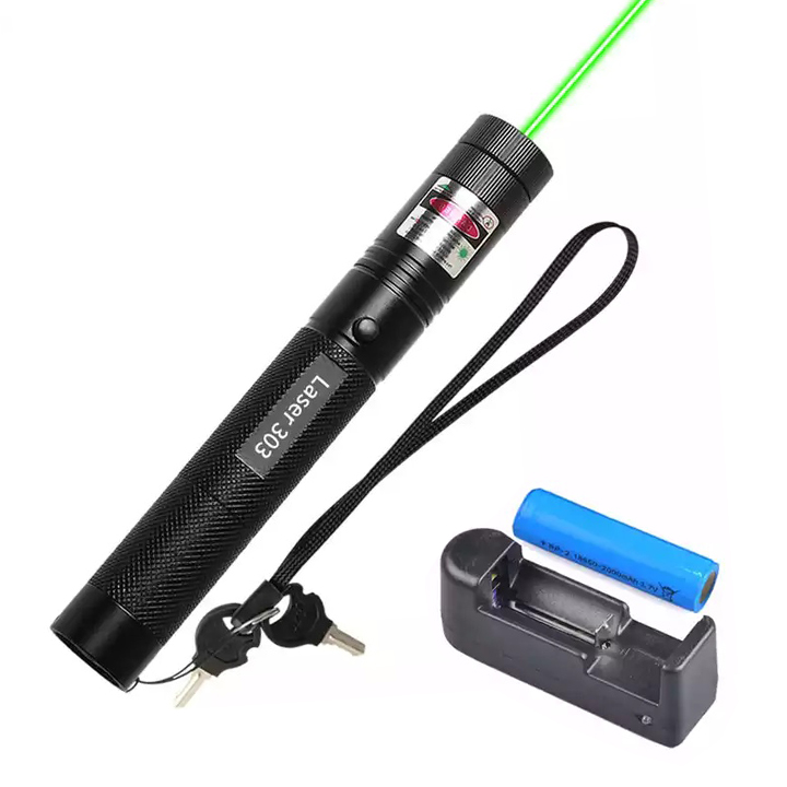 Đèn laser, bút laze lazer 303, bút trình chiếu slide, con trỏ laze nhỏ gọn - tặng kèm pin sạc và bộ sạc