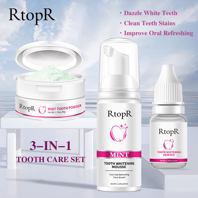 RtopR Bộ sản phẩm làm trắng răng với tinh chất ngọc trai giúp loại bỏ mảng bám trên răng - INTL