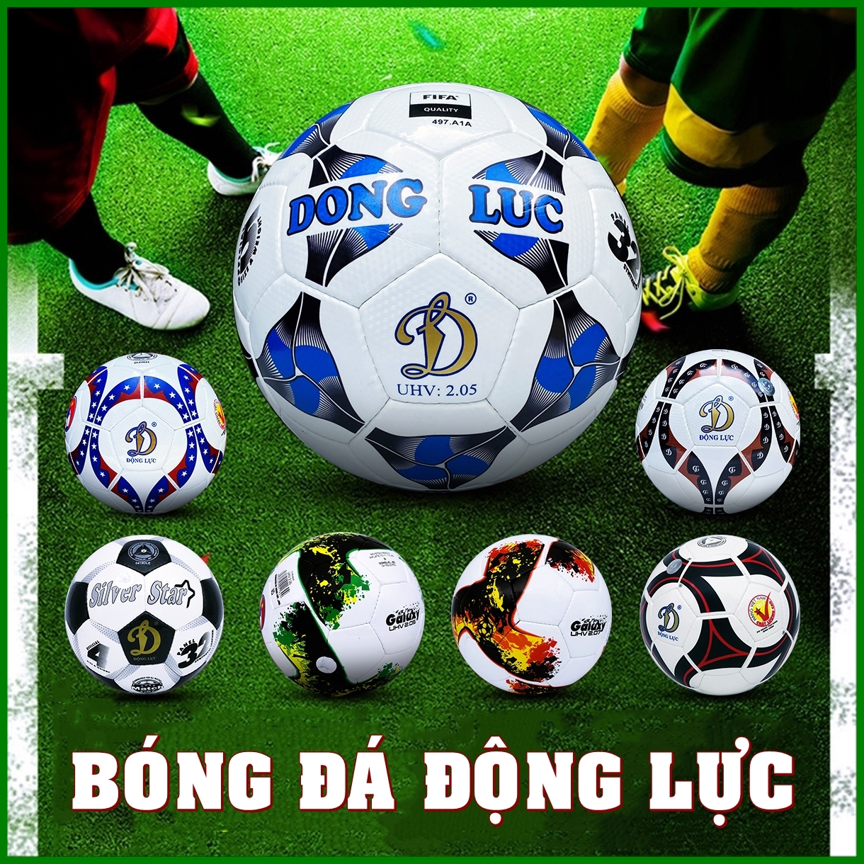 Bóng Đá Động Lực Số 4 5 Chính Hãng, Trái Banh Da PU Cao Cấp Tiêu Chuẩn FIFA QUALITY PRO Đủ Size Trẻ Em Người Lớn Thi Đấu Sân Cỏ Nhân Tạo Và Sân Cỏ Tự Nhiên - UCV 3.05, UCV 3.127, UHV 2.05, UHV 2.07