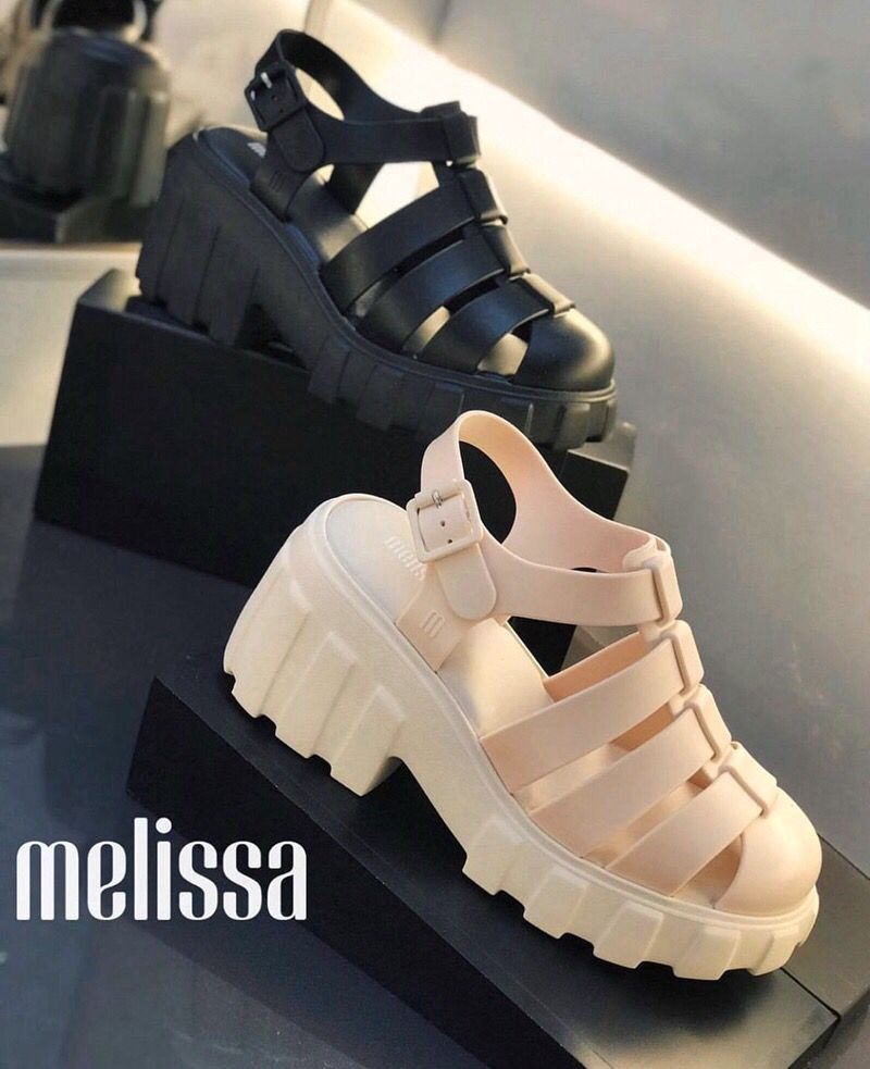 Melissa Giày nữ 2023 mới Melissa Giày cao gót đế dày baotou Giày thạch