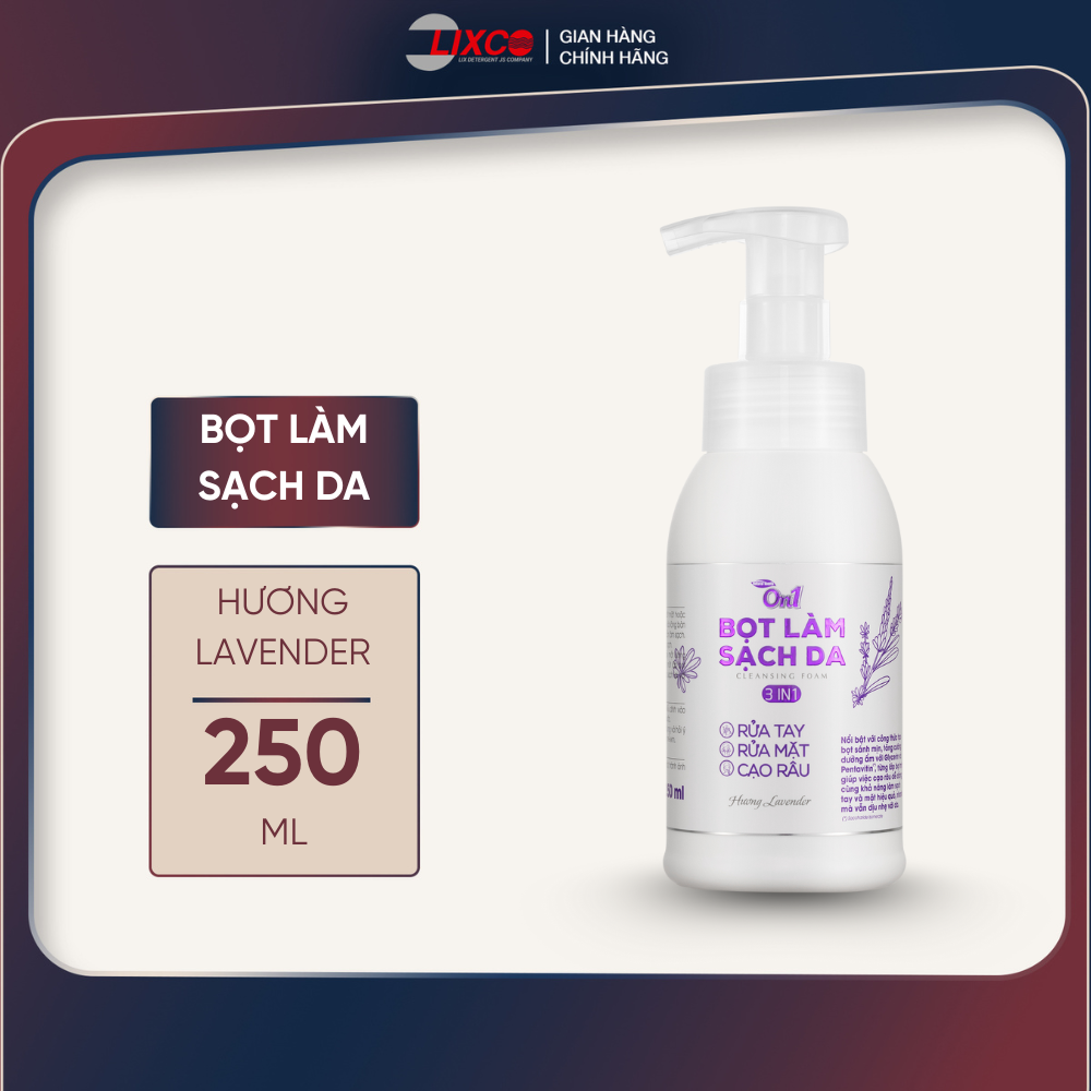 Bọt làm sạch da 3in1 On1 250ml các hương, rửa tay - rửa mặt - cạo râu, làm sạch nhanh - dịu nhẹ, dưỡng ẩm  cân bằng da