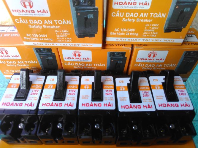 Cb cầu dao điện an toàn hoàng hải, cb cóc, cb hoàng hải 20a 30a 40a giá rẻ npp.