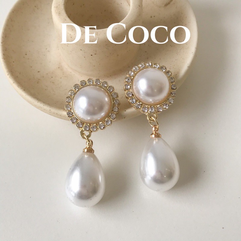 Khuyên tai bông tai vintage Mona Lisa De Coco