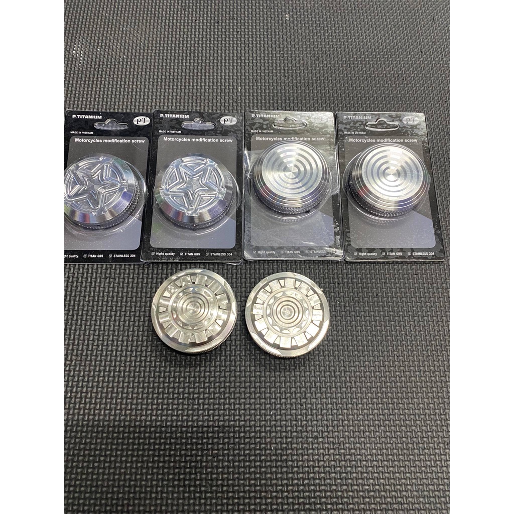 Chụp Nắp Xăng inox 304 gắn xe máy trực tiếp Vario Vision Wave