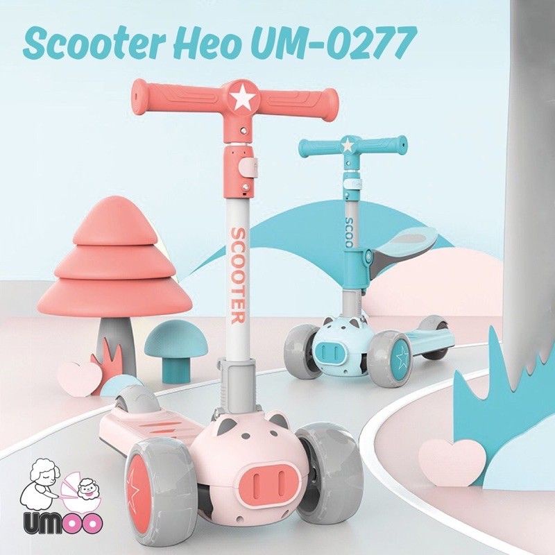Xe trượt Scooter 2 in1 hình Heo UMoo