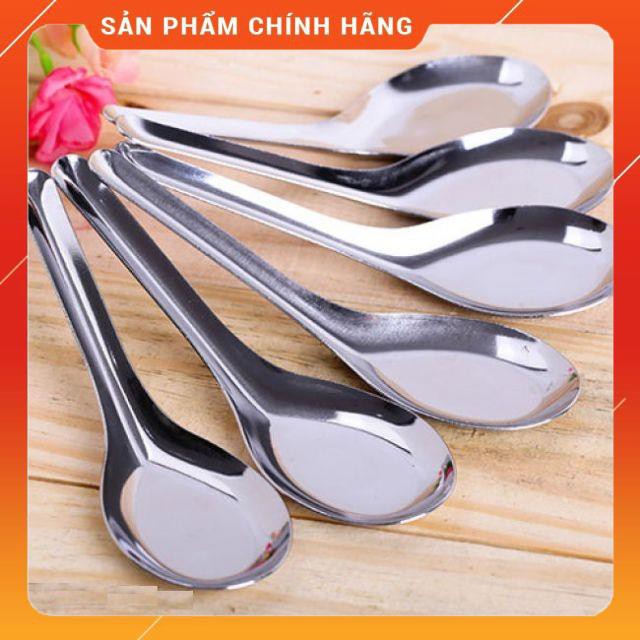 Combo 10 thìa inox hoa sen, Thìa ăn phở