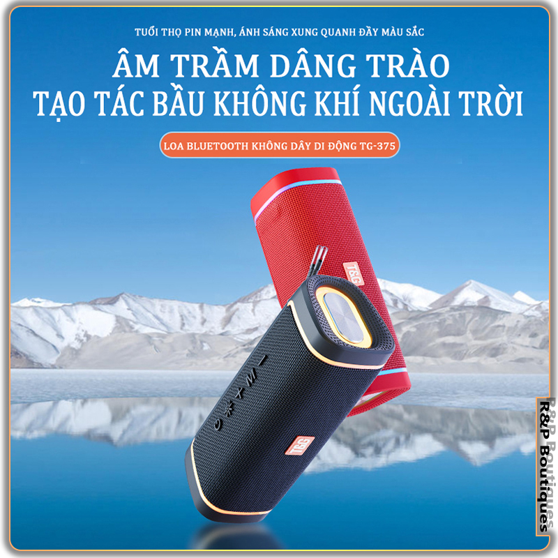 Loa bluetooth không dây nghe nhạc siêu bass Hỗ trợ Bluetooth, thẻ TF, USB, Aux, đài FM, kết nốiTWS