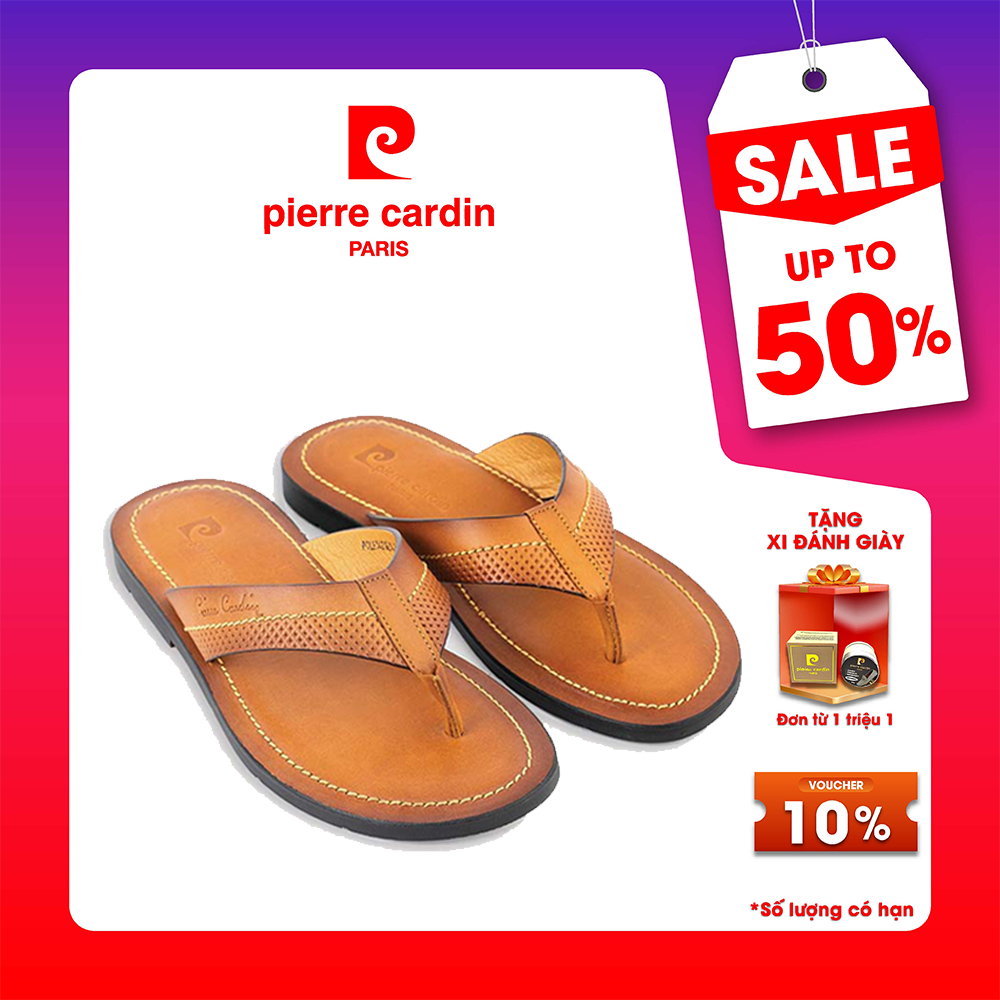 Dép tông nam da thật pierre cardin - pcmfwl 142