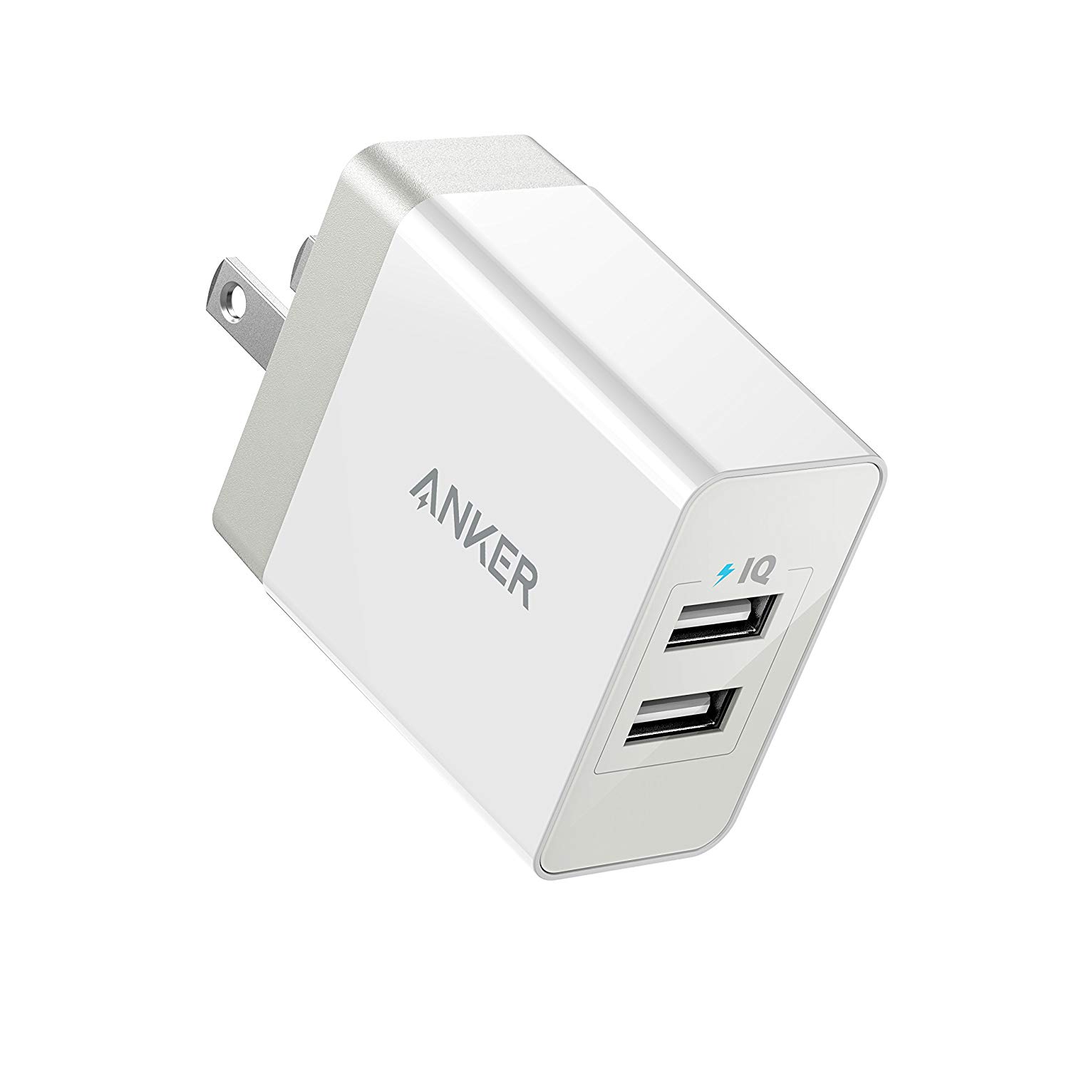 Sạc anker powerport 2 lite 2 cổng poweriq 12w - a2129 - hàng chính hãng - củ sạc iphone