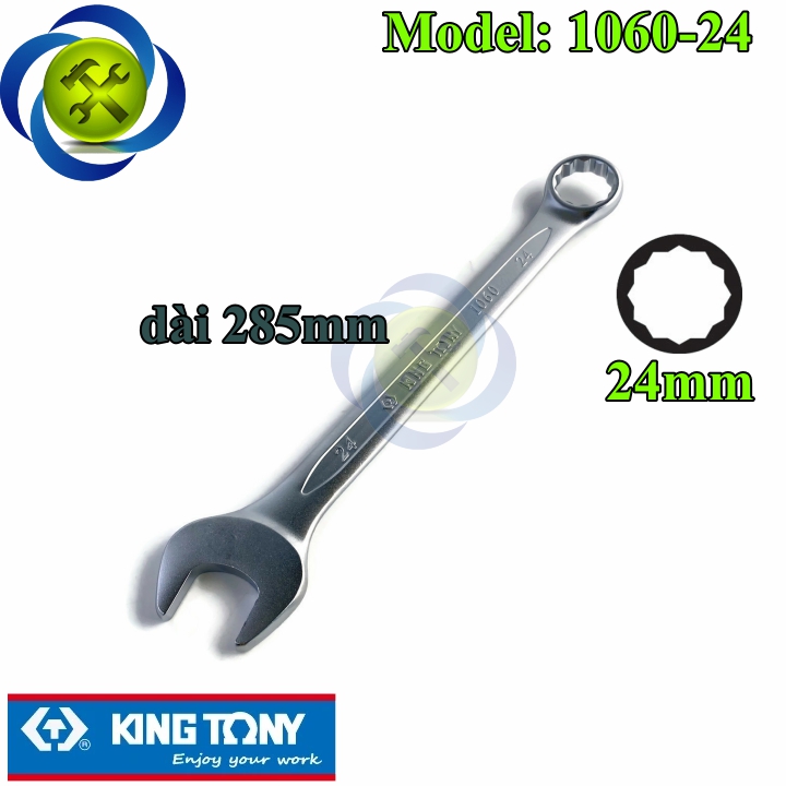 Cờ lê vòng miệng 24mm kingtony 1060-24 dài 285mm