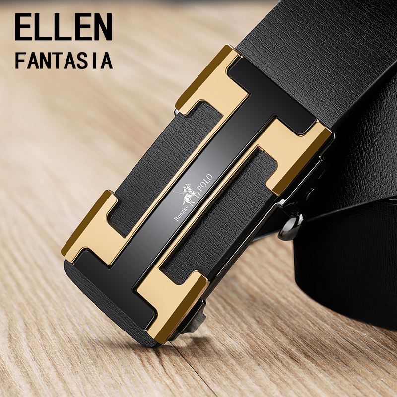ELLEN Fantasia Thắt Lưng Da Thắt Lưng Nam Cao Cấp Da Bò khóa tự động Thắt lưng