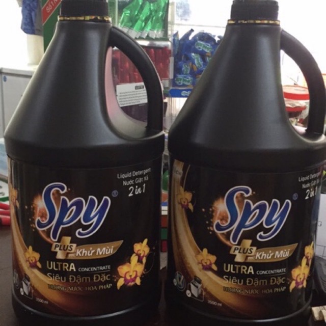 Nước giặt xả spy plus khử mùi 3500ml hương nước hoa pháp