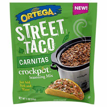 Gia vị taco street taco carnitas crockpot barbacoa seasoning mix ortega 28g