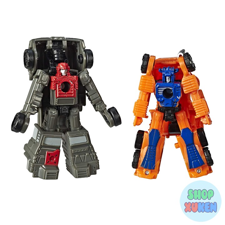 Cặp Đôi POWERTRAIN + HIGHJUMP Robot Biến Hình Mini Trong Transformers SIEGE WFC-S33 Micromaster Air Strike Patrol Toy