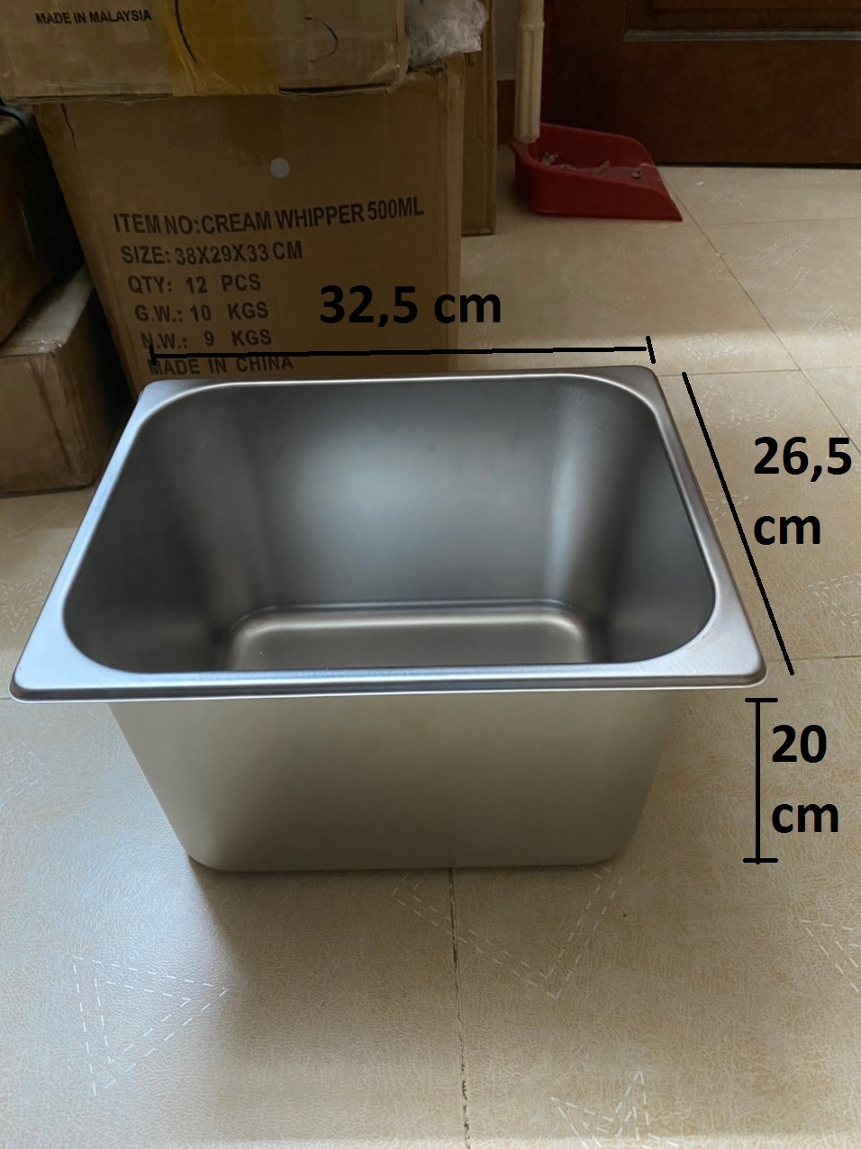 [HCM]Khay đựng thạch inox - Khay topping GN 1/2 7giftshop