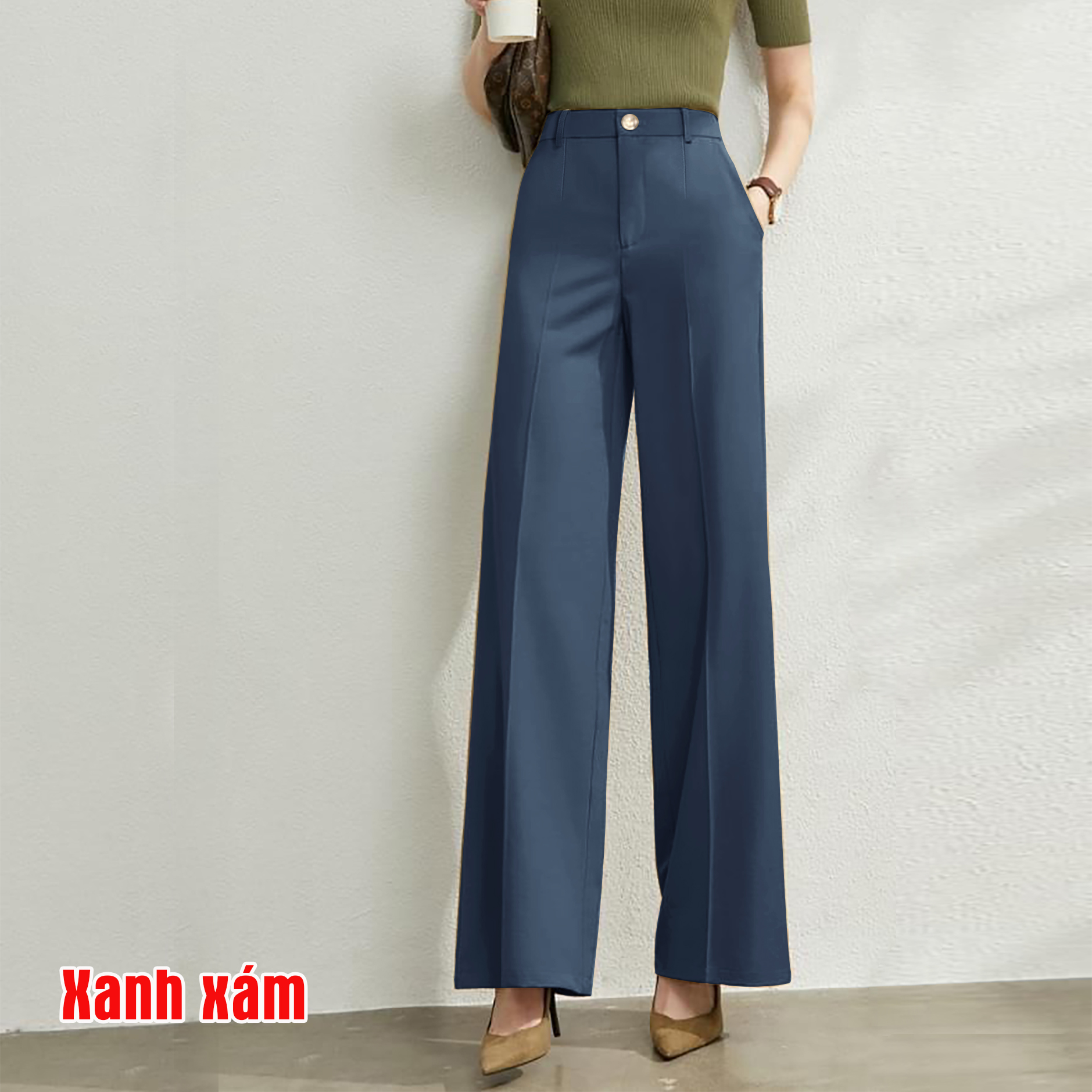 Quần tây nữ, quần tây công sở, quần ống suông cao cấp, quần công sở 01