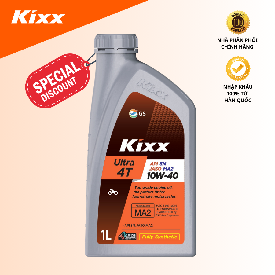 DẦU NHỚT XE SỐ VÀ XE CÔN TAY KIXX ULTRA 4T SN 10W-40 1.0L