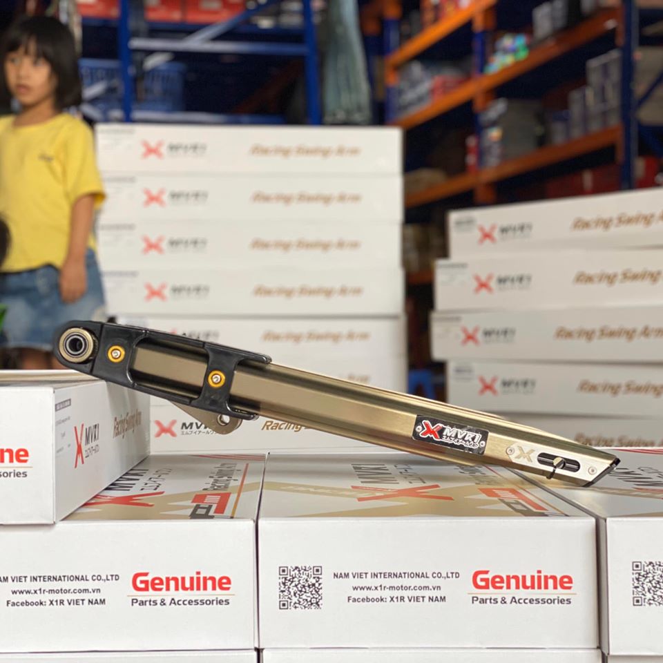 Gắp nhôm Drag Xmvr1 gắn Raider, Satria Grey Gold