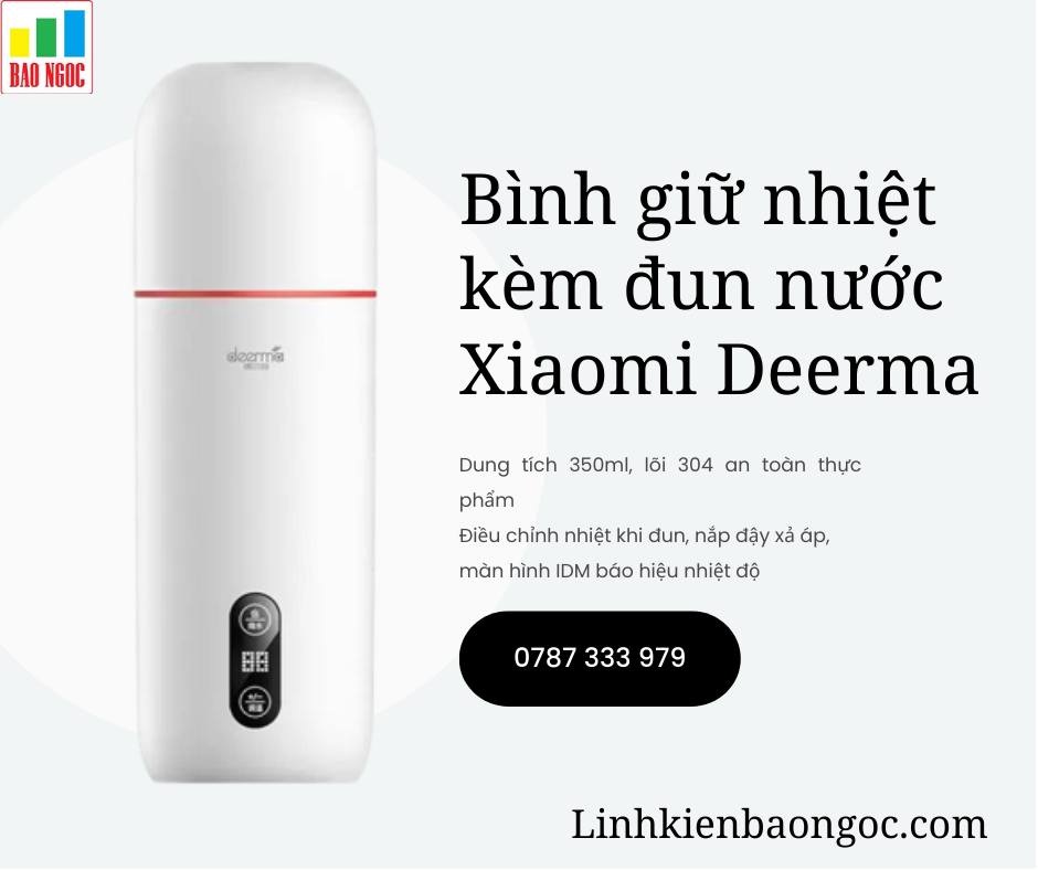 Bình giữ nhiệt kèm đun nước Xiaomi Deerma