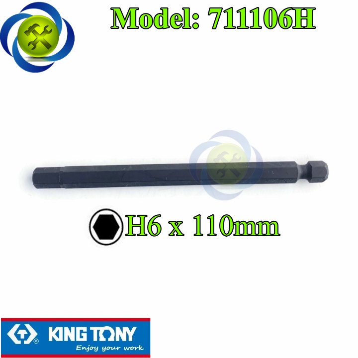 Mũi lục giác 6mm dài 110mm kingtony 711106h