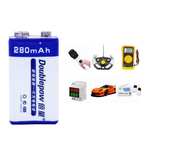 Pin sạc Doublepow 9V-280mAh dung lượng thật cao cấp(1 viên)