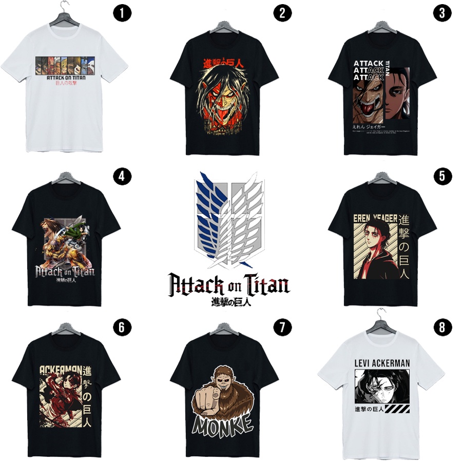Áo thun Attack on titan, áo phông anime attack on titan mẫu mới giá rẻ
