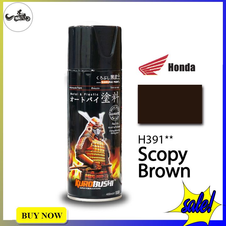 Sơn xịt Samurai màu nâu hạt dẻ H391** bảng màu Honda