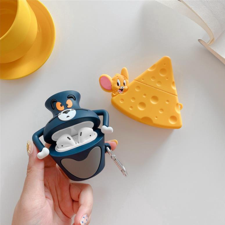 Ốp tai nghe Airpods 1/2/Pro Tom & Jerry, ốp Đựng Bảo Vệ Hộp Sạc Tai Nghe, Case Airpods 2/1/3/Inpos i12/Mini Pro 4/TWS - PHUKIENXINXO