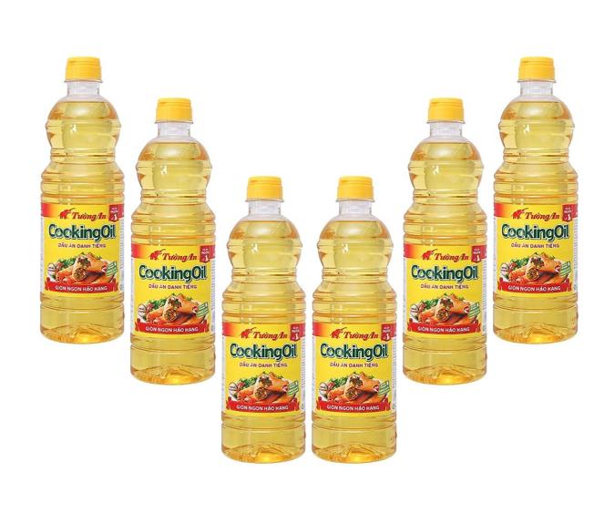 Combo 6 Chai Dầu Ăn Cao Cấp Tường An Cooking 1L - Chính hãng date mới