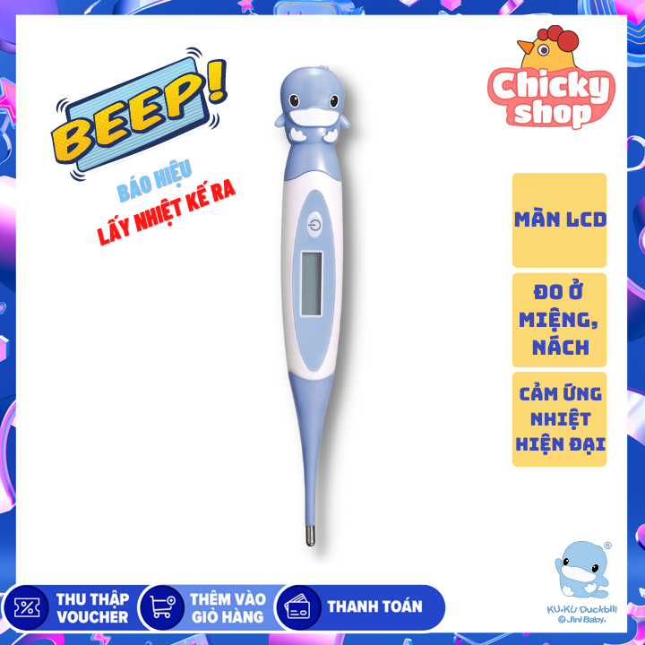 [hcm]nhiệt kế điện tử kuku ku9020 (cho kết quả trong 1-2 phút, đo chính xác màn hình hiển thị lcd)