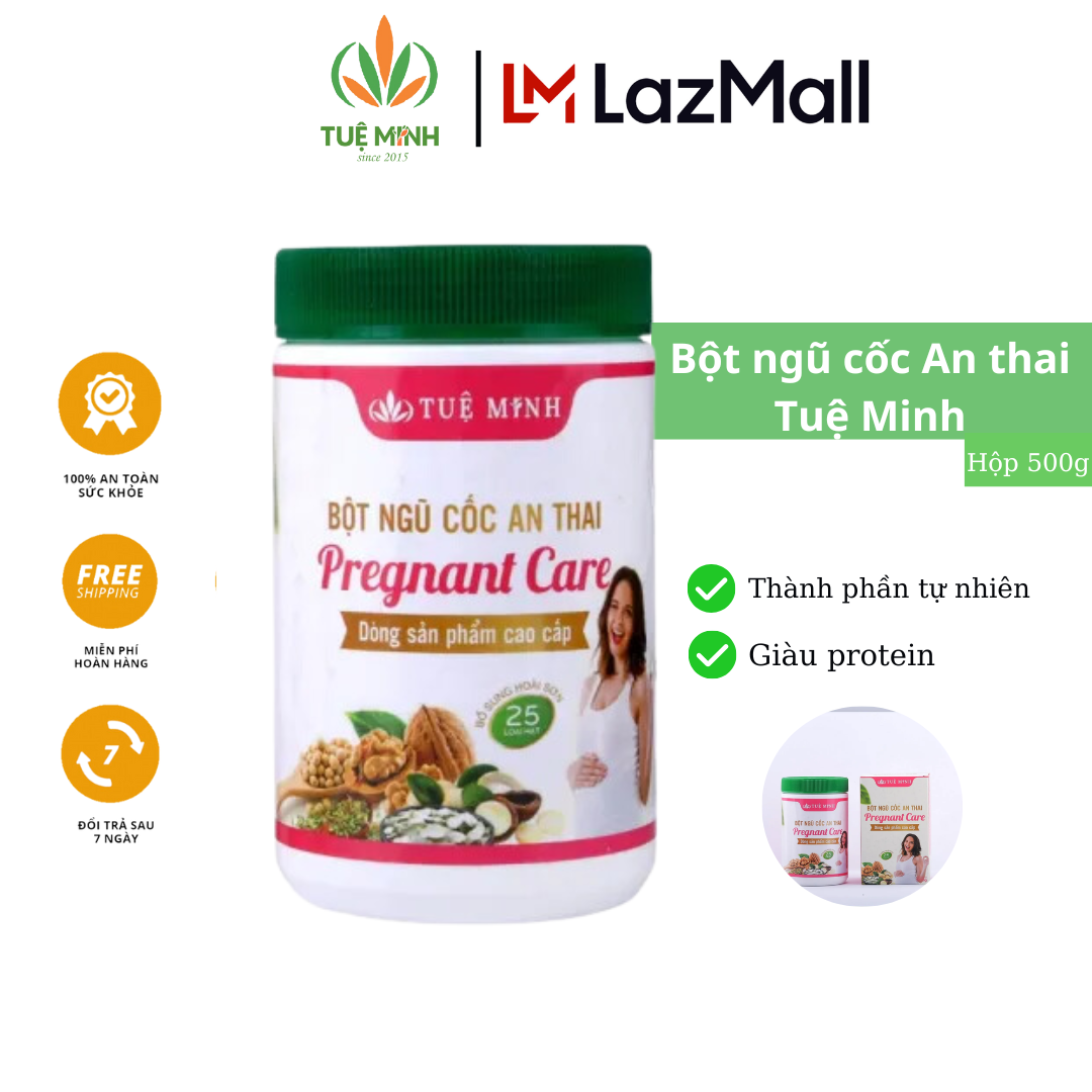 Ngũ cốc lợi sữa Tuệ Minh tốt cho mẹ bầu chăm sóc sức khỏe hộp 500g