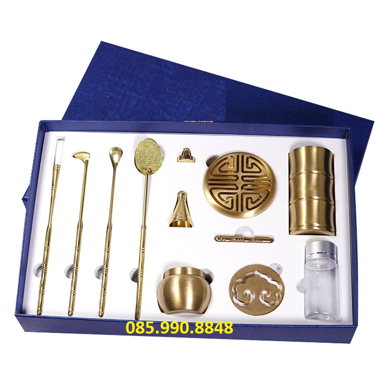 Dụng cụ chơi trầm, Dụng cụ đốt trầm cao cấp - {HÀNG CHẤT} Chất liệu đồng, đẹp không tì vết - Dùng để chơi trầm nụ, hương vòng, nhang, trầm bột, bột tài lộc