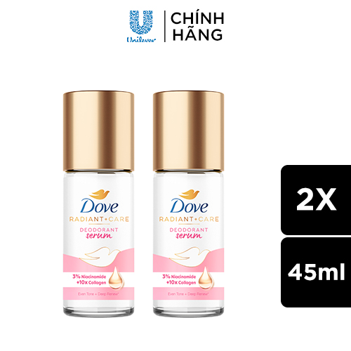 Combo 2 Lăn ngăn mùi tinh chất serum cao cấp Dove dành cho nữ với 3%