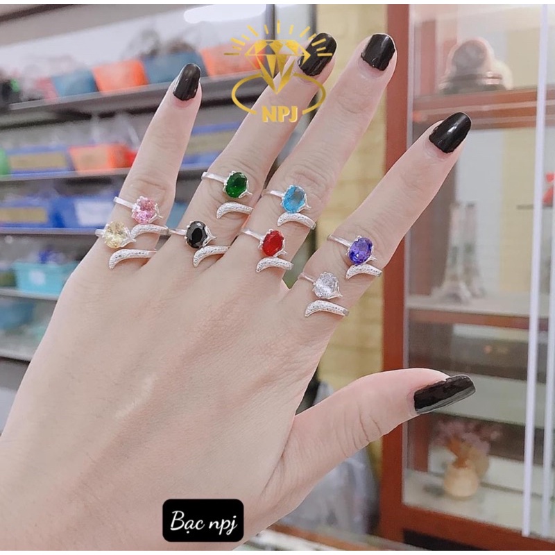 Nhẫn hồ ly phong thuỷ đủ màu mệnh Bạc Ta , nhẫn hồ ly - Bạc TCM