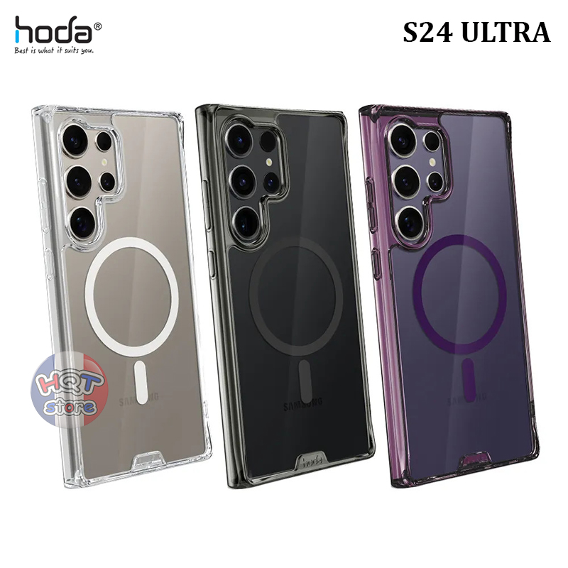 Ốp lưng kính cường lực hoda crystal pro ms glass case cho s24 ultra