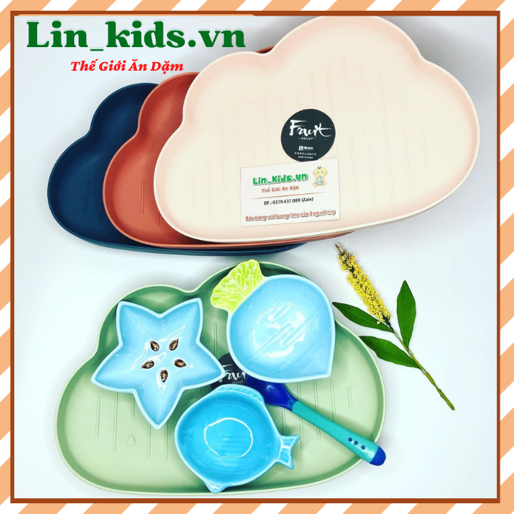 Khay Đựng Đồ Ăn Dặm Hình Đám Mây Đựng Bát Ăn Dặm Cho Bé Yêu - Thế Giới Ăn Dặm