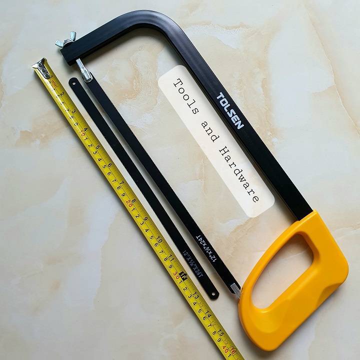 Cưa sắt cầm tay cao cấp hãng Tolsen kích thước 300mm, được tặng kèm 1 lưỡi thay thế - Khung cưa sắt